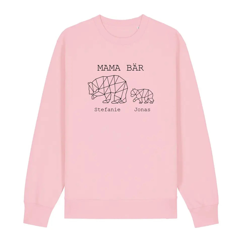 Mama Bär - Bio Unisex Sweatshirt *personalisierbar (1-4 Kinder mit Namen)*