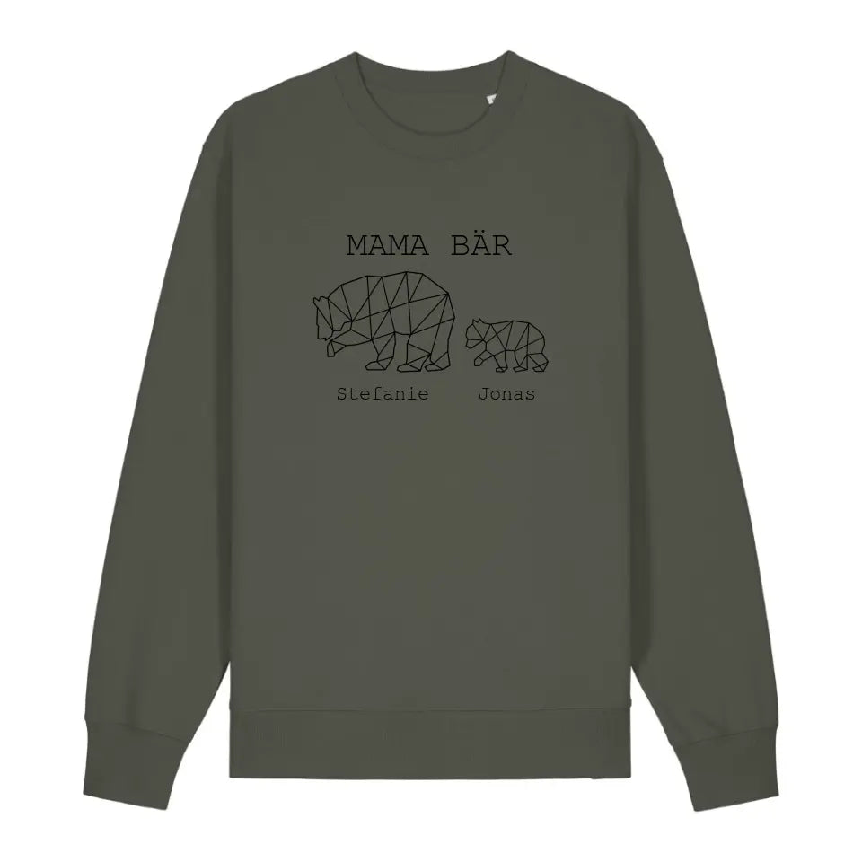 Mama Bär - Bio Unisex Sweatshirt *personalisierbar (1-4 Kinder mit Namen)*