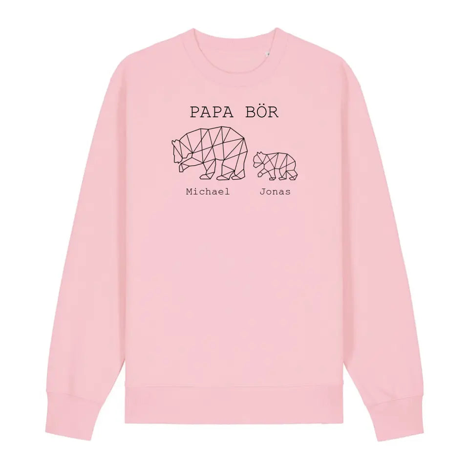 Papa Bör - Bio Unisex Sweatshirt *personalisierbar (1-4 Kinder mit Namen)*