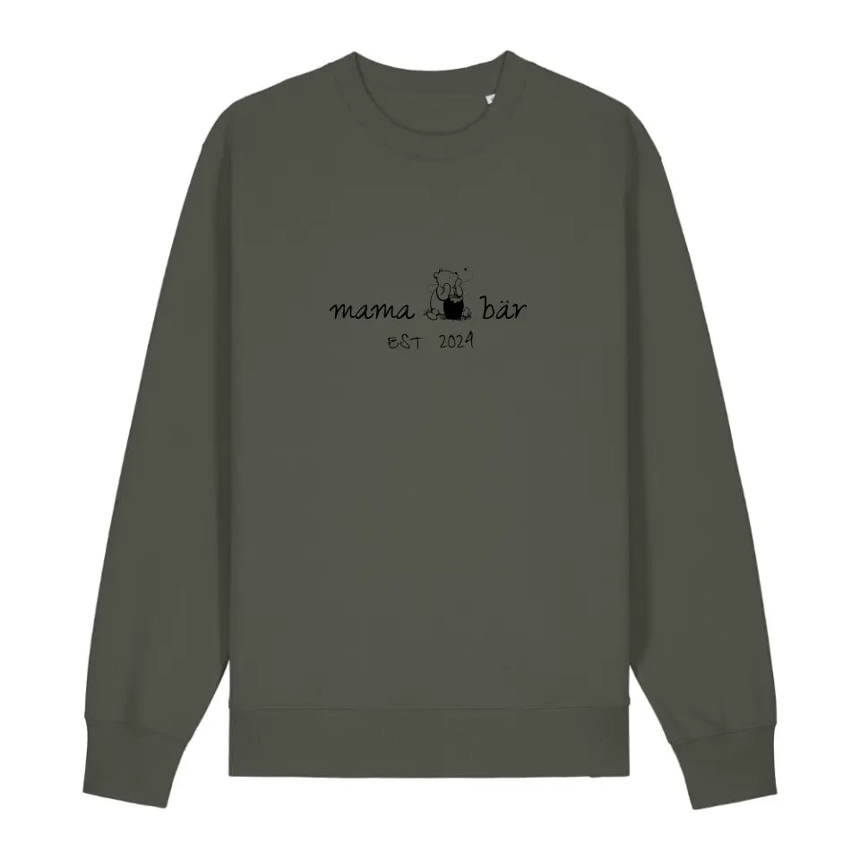 Mama Pu-Bär - Bio Unisex Sweatshirt *personalisierbar* Changer Sweatshirt 2.0 ST ST Khaki