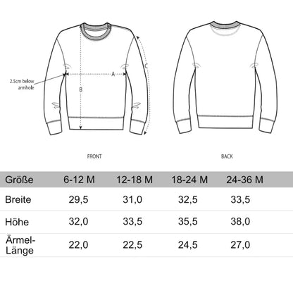 Baby Life Symbole - Bio Baby Sweatshirt *personalisierbar*