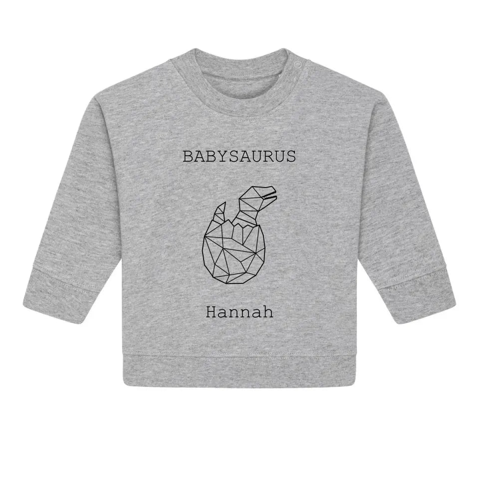 Babysaurus - Bio Baby Sweatshirt *personalisierbar (mit Namen)*