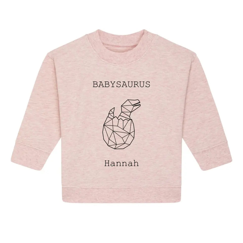 Babysaurus - Bio Baby Sweatshirt *personalisierbar (mit Namen)*