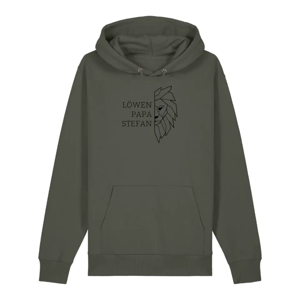 Löwen Papa - Bio Unisex Hoodie *personalisierbar (mit Namen)*