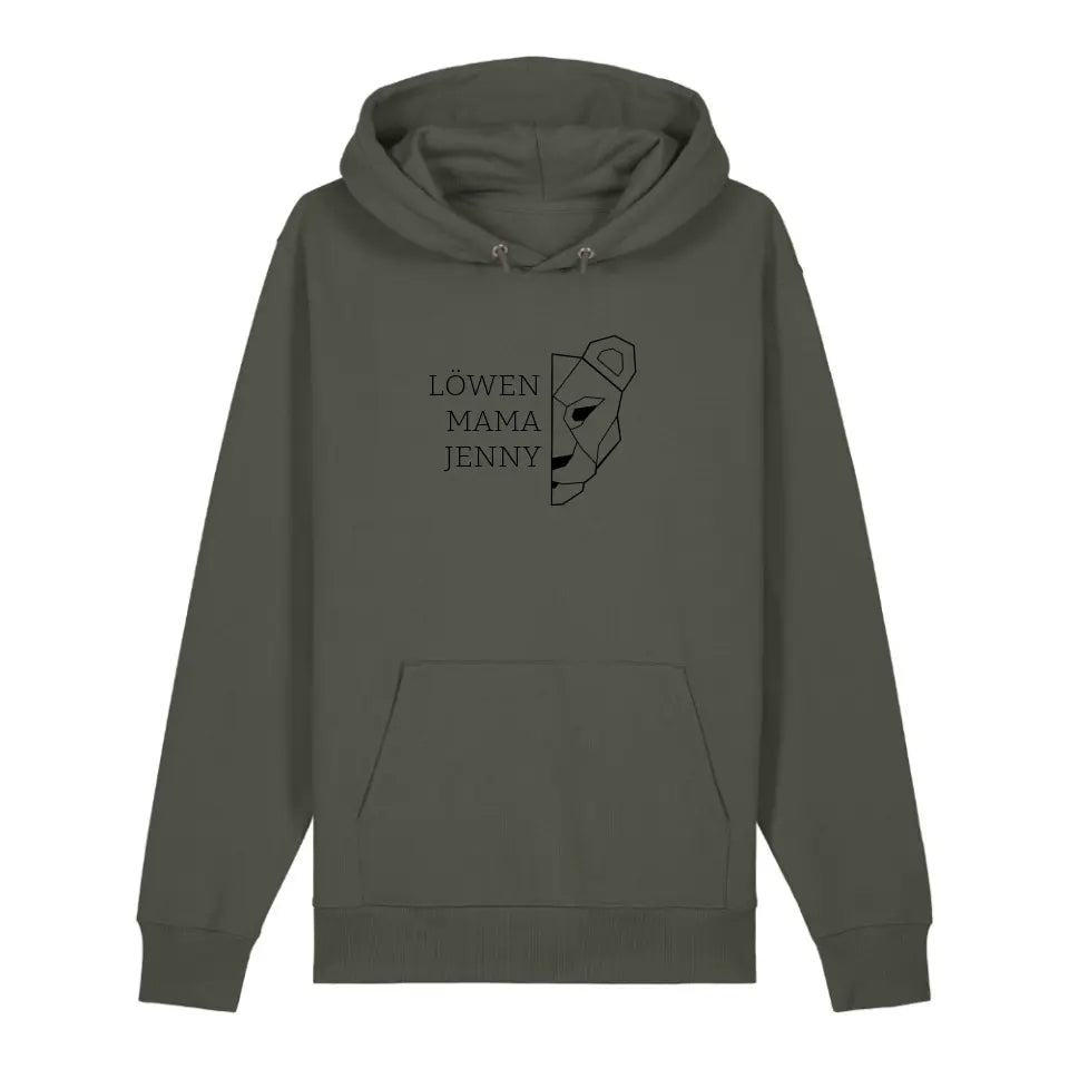 Löwen Mama - Bio Unisex Hoodie *personalisierbar (mit Namen)*