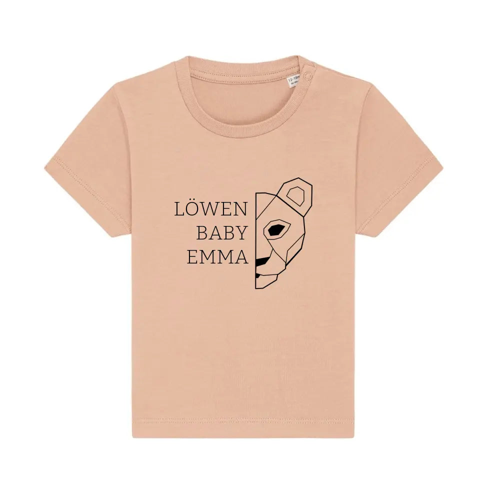 Löwen Baby - Bio Baby Shirt *personalisierbar (mit Namen)*