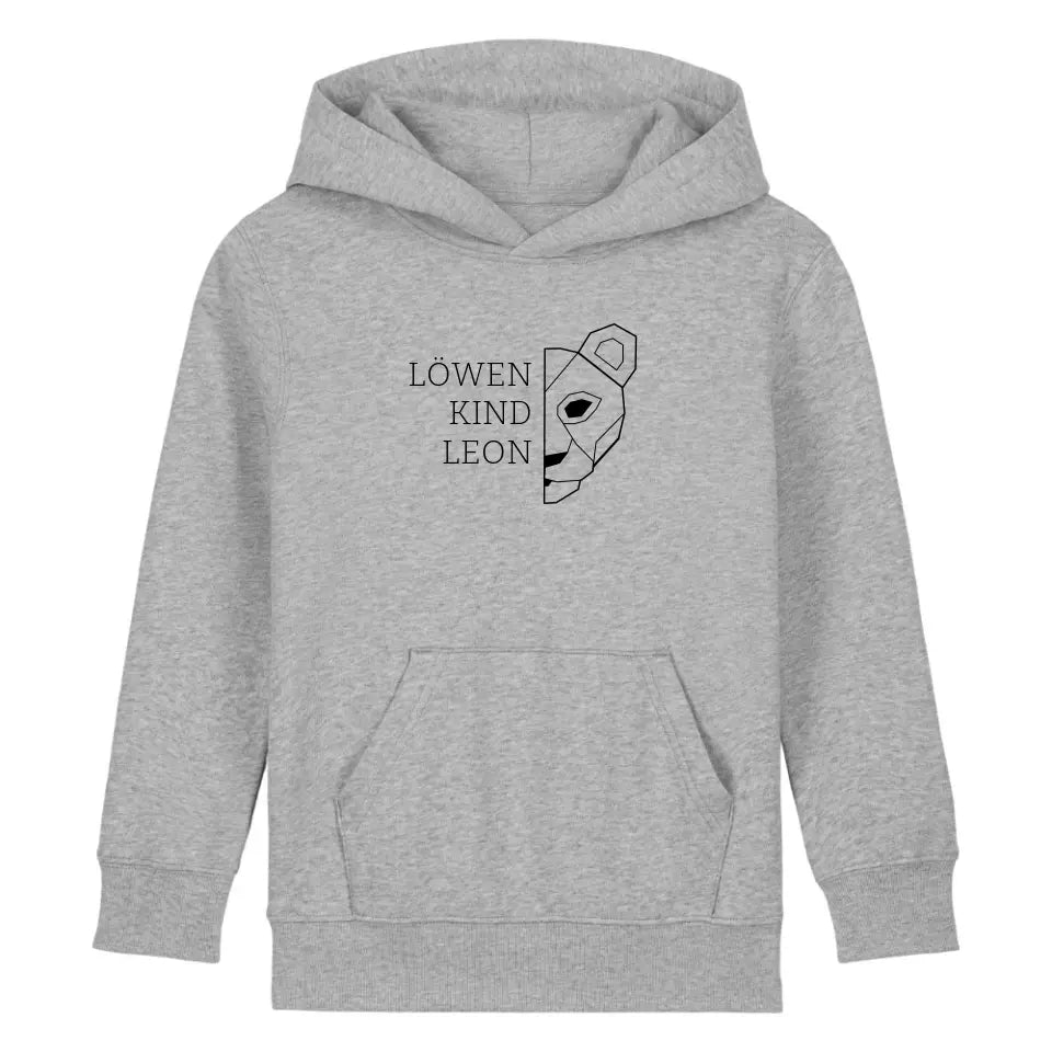 Löwen Kind - Bio Kinder Hoodie *personalisierbar (mit Namen)*