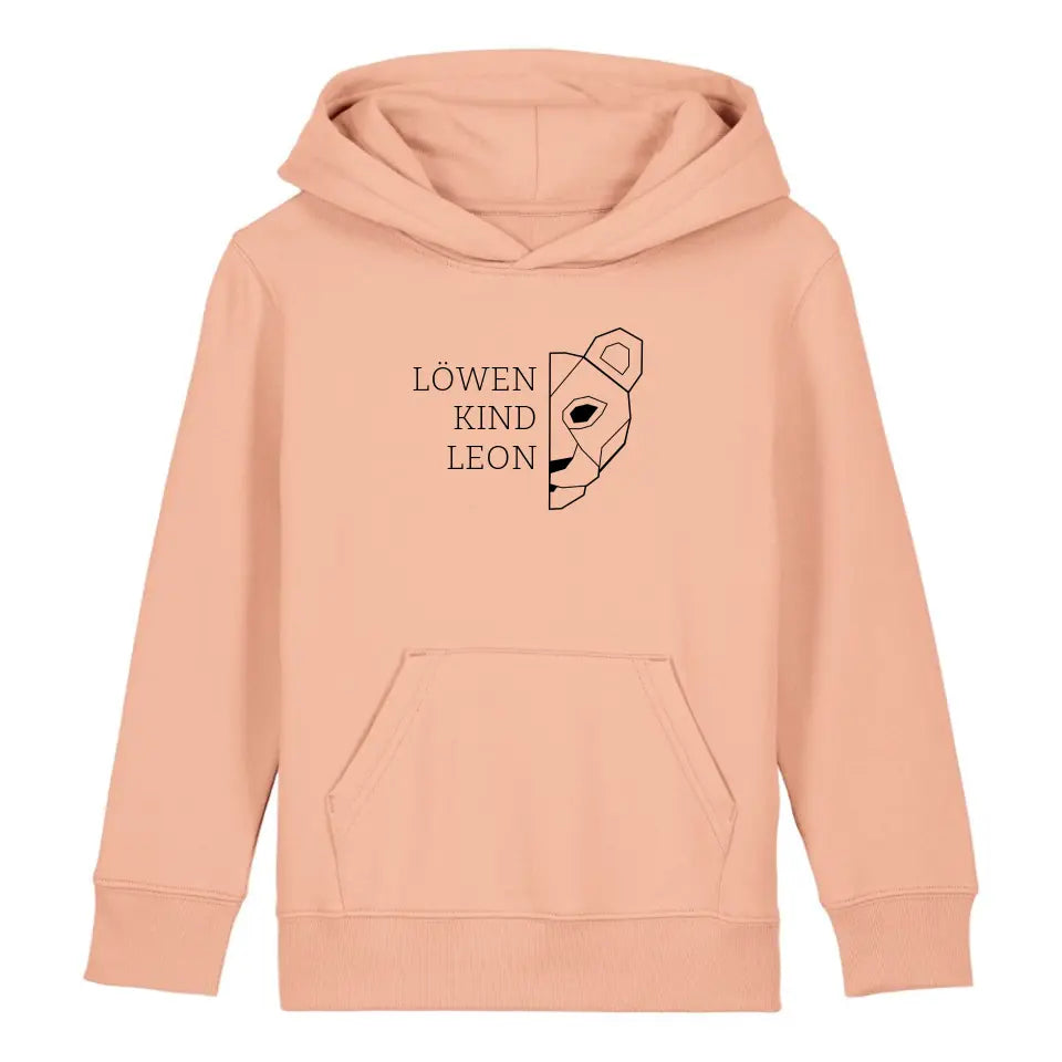 Löwen Kind - Bio Kinder Hoodie *personalisierbar (mit Namen)*