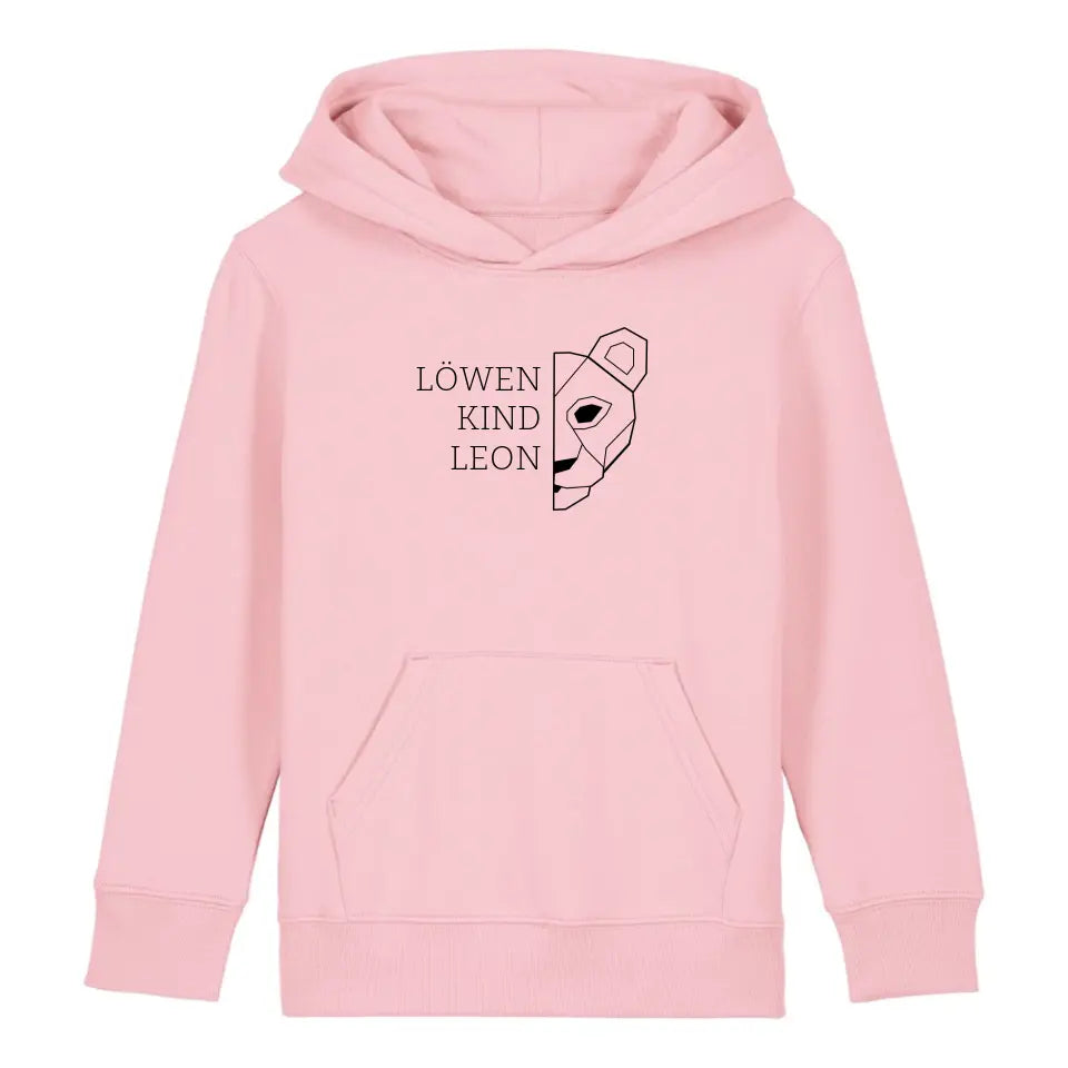 Löwen Kind - Bio Kinder Hoodie *personalisierbar (mit Namen)*