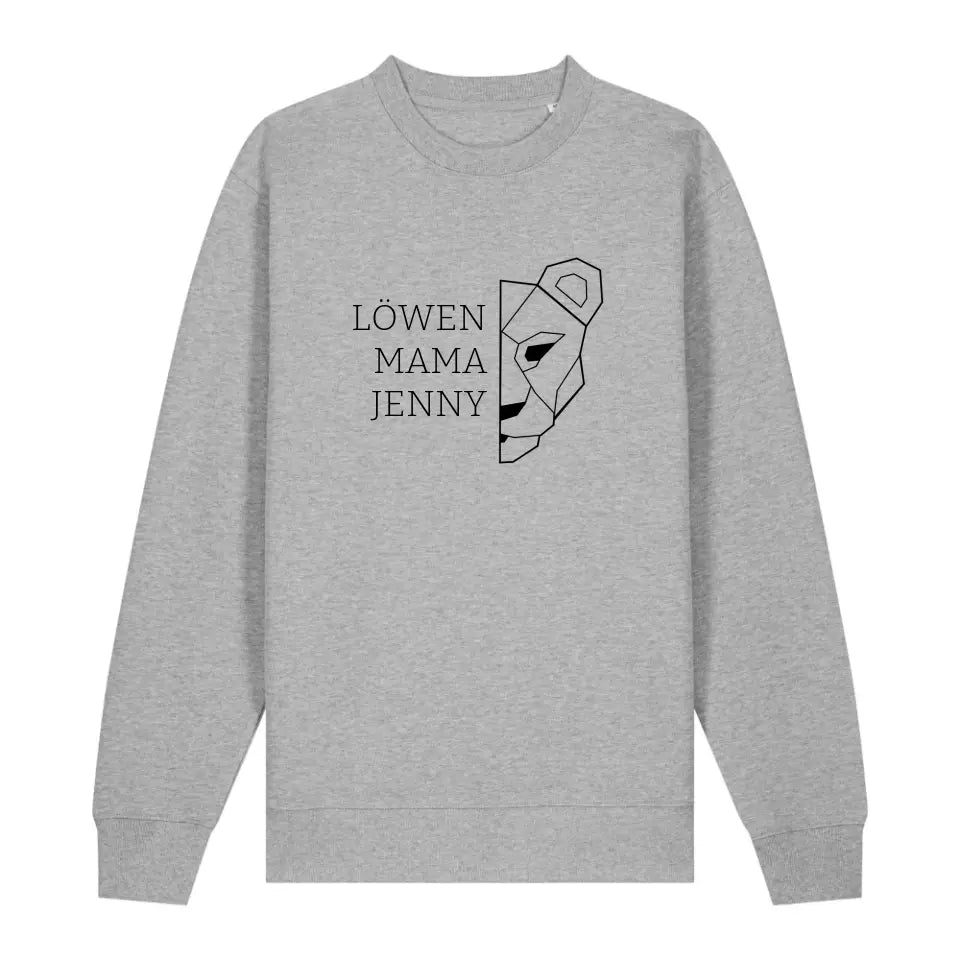 Löwen Mama - Bio Unisex Sweatshirt *personalisierbar (mit Namen)*