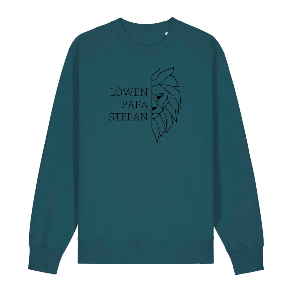 Löwen Papa - Bio Unisex Sweatshirt *personalisierbar (mit Namen)*