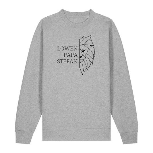 Löwen Papa - Bio Unisex Sweatshirt *personalisierbar (mit Namen)*