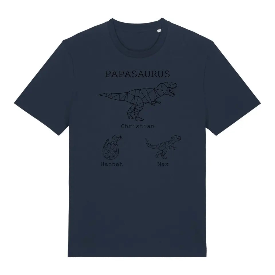 Papasaurus - Bio Herren Shirt *personalisierbar (mit Namen)*