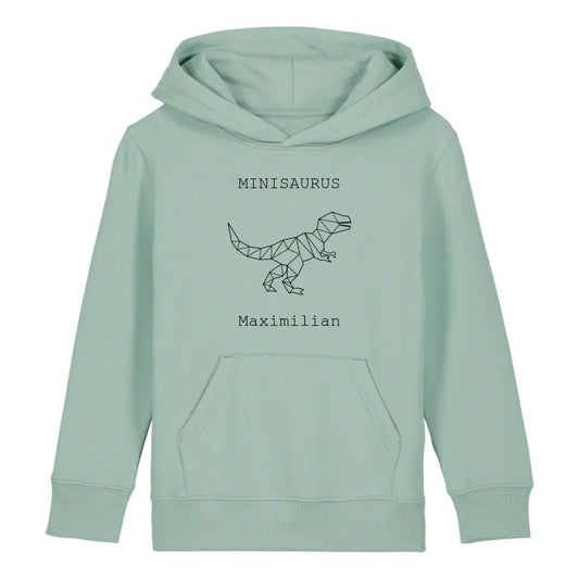 Minisaurus - Bio Kinder Hoodie *personalisierbar (mit Namen)*