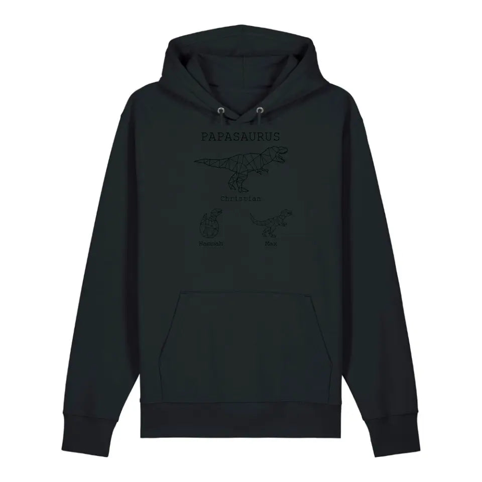 Papasaurus - Bio Unisex Hoodie *personalisierbar (mit Namen)*