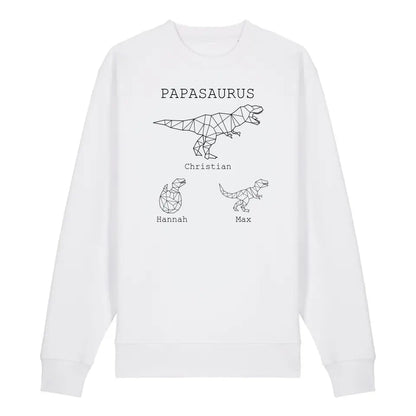 Papasaurus - Bio Unisex Sweatshirt *personalisierbar (mit Namen)*
