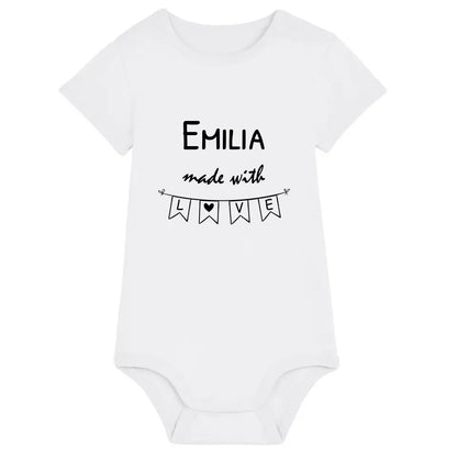 Made with Love - Bio Baby Body *personalisierbar* Baby Body ST ST White