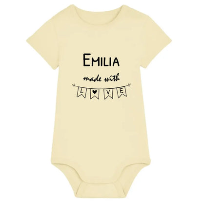 Made with Love - Bio Baby Body *personalisierbar*