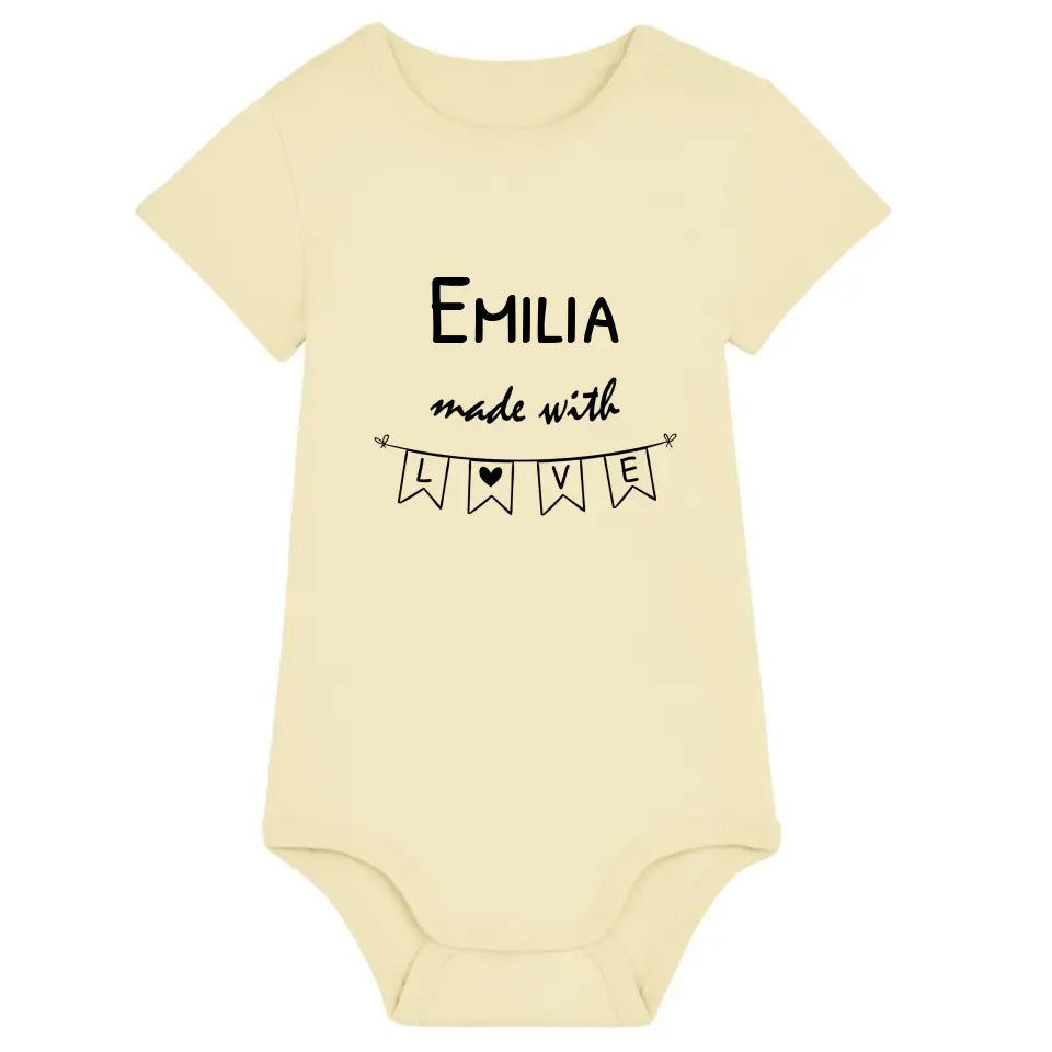 Made with Love - Bio Baby Body *personalisierbar* Baby Body ST ST Butter