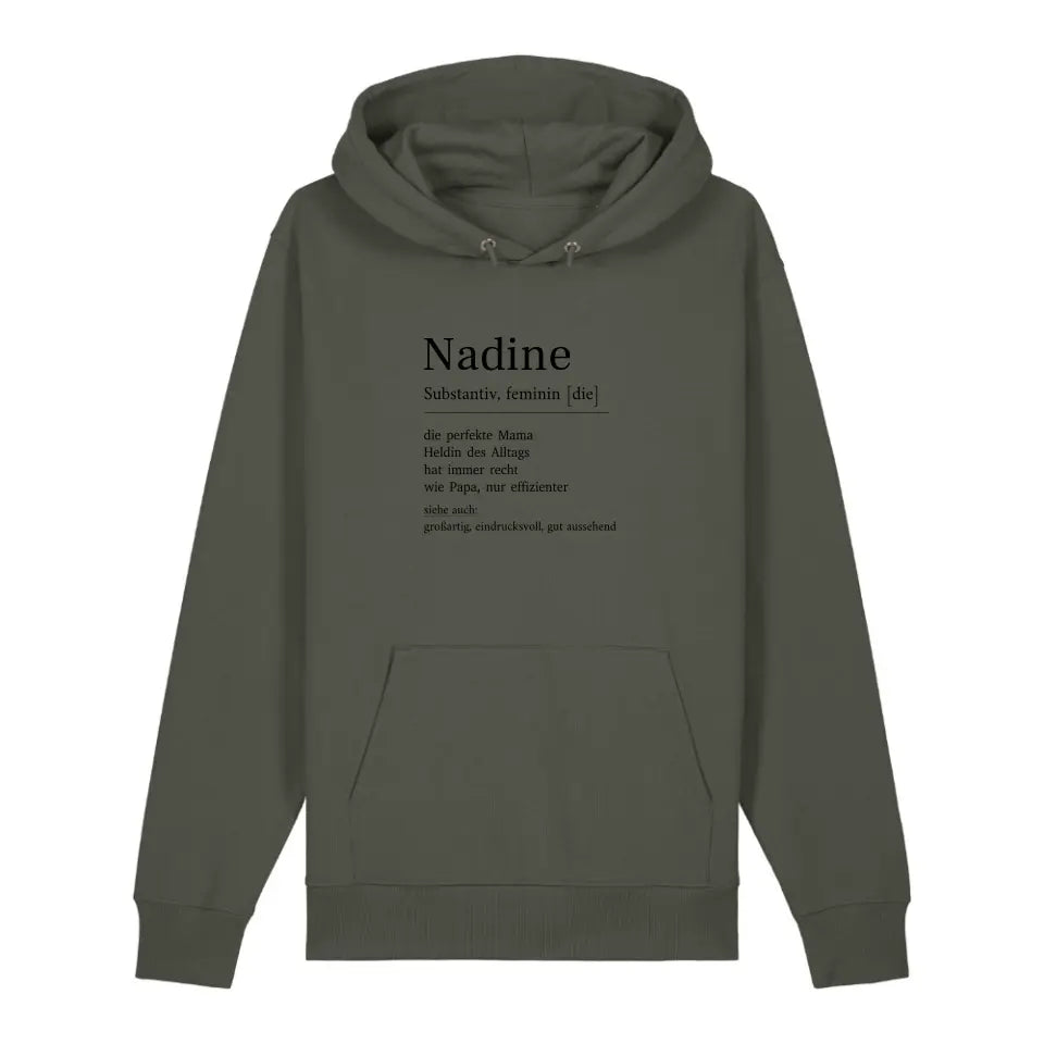 Mama Definition - Bio Unisex Hoodie *personalisierbar*