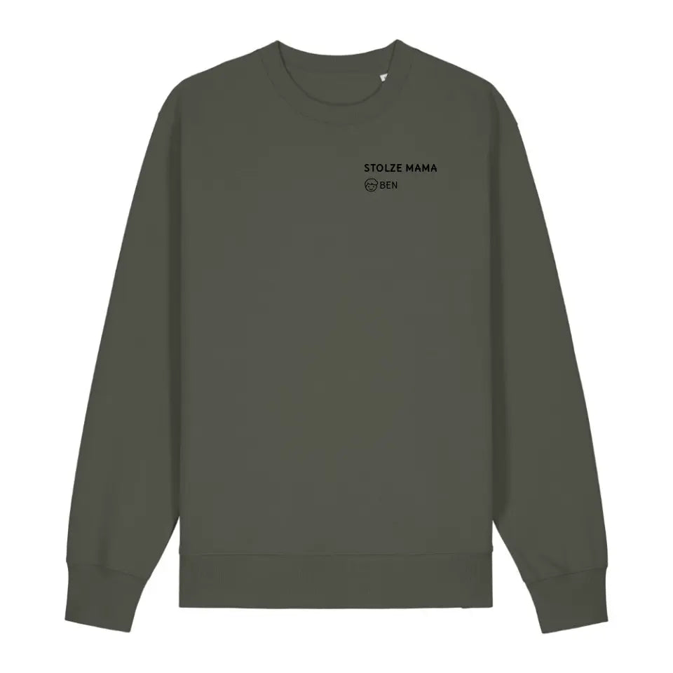 Stolze Mama - Bio Unisex Sweatshirt *personalisierbar* Changer Sweatshirt 2.0 ST ST Khaki