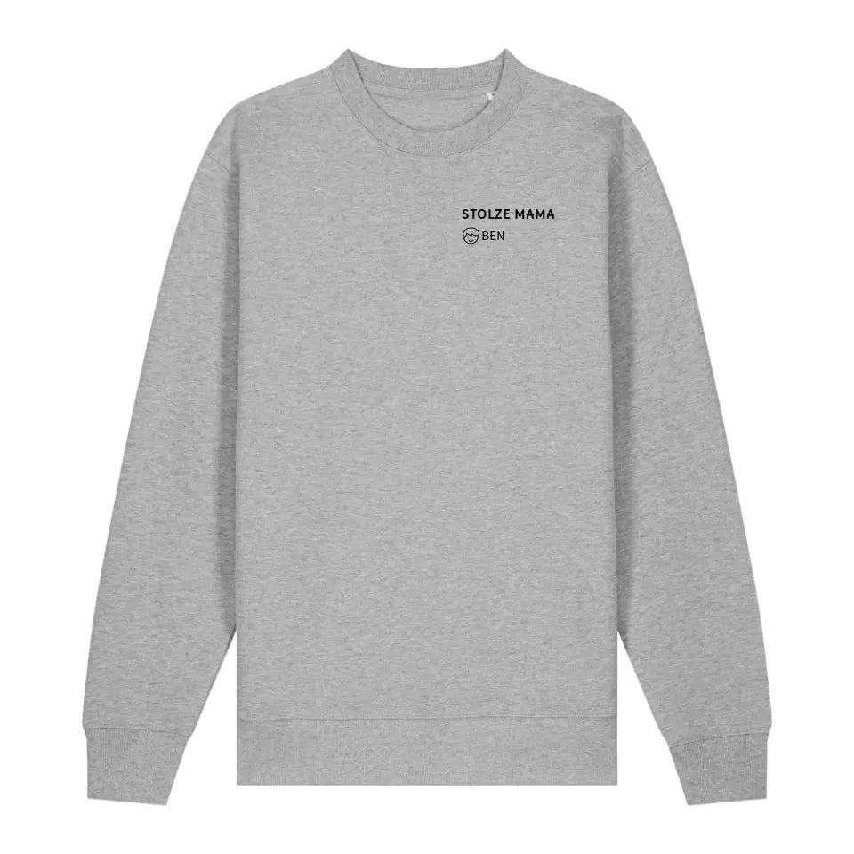 Stolze Mama - Bio Unisex Sweatshirt *personalisierbar* Changer Sweatshirt 2.0 ST ST Heather-Grey