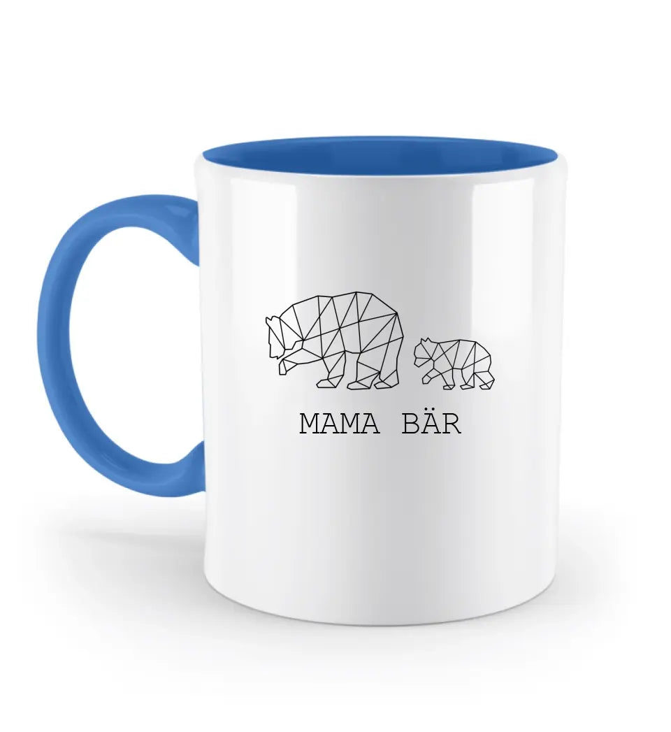 Mama Bär - Zweifarbige Tasse ohne Namen