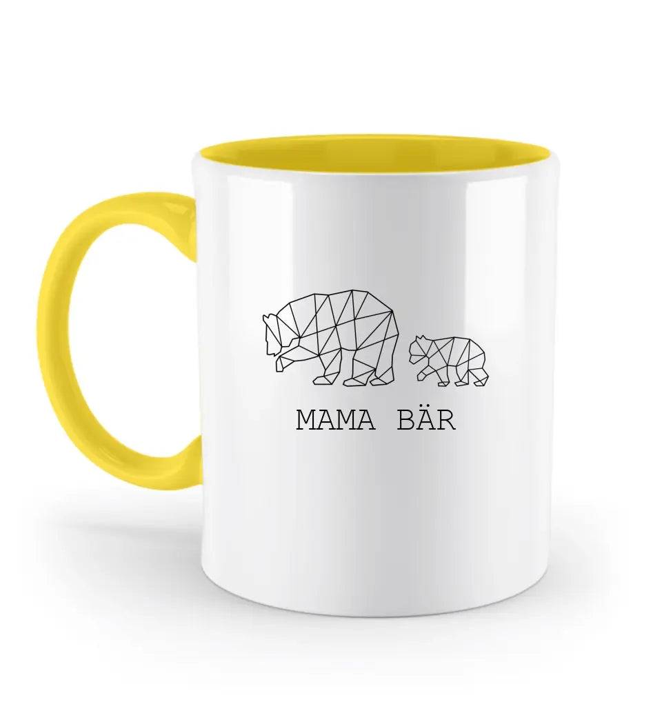 Mama Bär - Zweifarbige Tasse ohne Namen