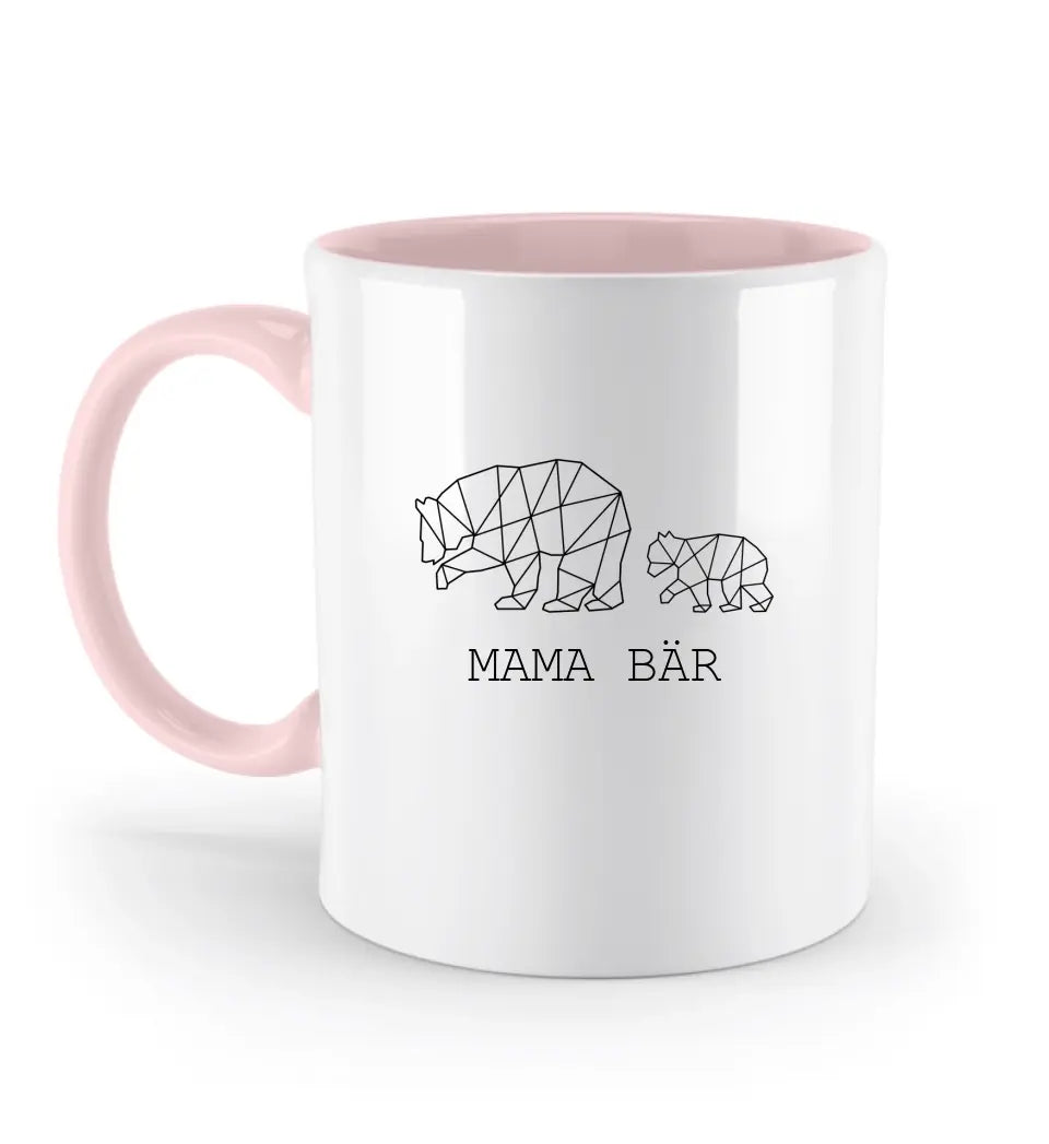 Mama Bär - Zweifarbige Tasse ohne Namen