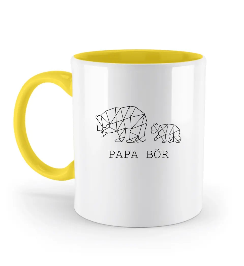 Papa Bör - Zweifarbige Tasse ohne Namen