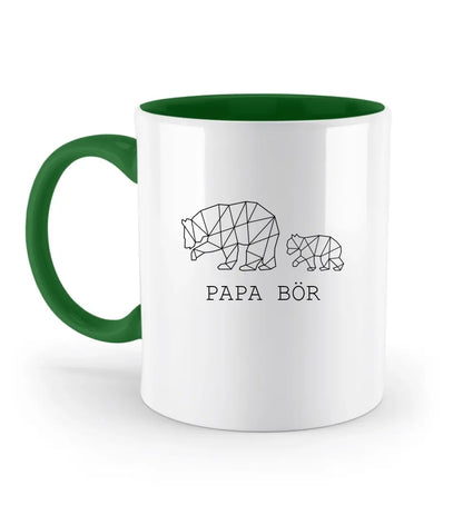 Papa Bör - Zweifarbige Tasse ohne Namen