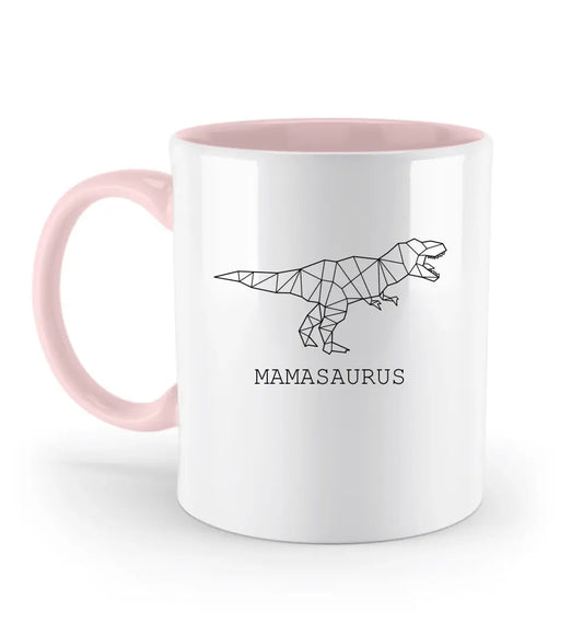 Mamasaurus - Zweifarbige Tasse ohne Namen