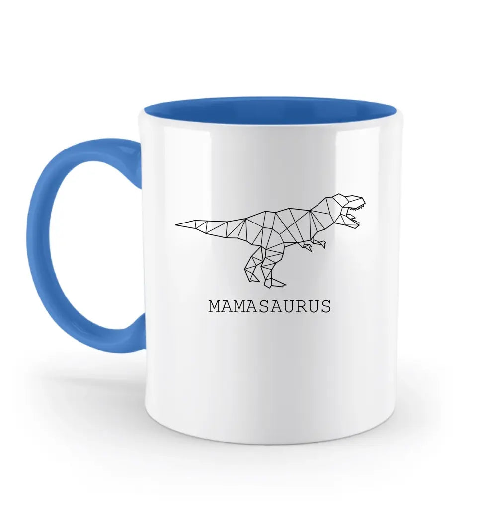 Mamasaurus - Zweifarbige Tasse ohne Namen