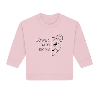 Löwen Baby - BIo Baby Sweatshirt *personalisierbar (mit Namen)*