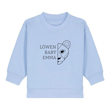 Löwen Baby - BIo Baby Sweatshirt *personalisierbar (mit Namen)*