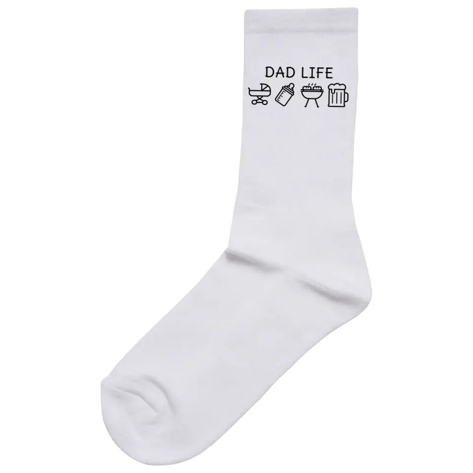 Dad Life Symbole Socken Socken White