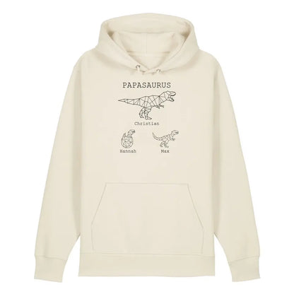 Papasaurus - Bio Unisex Hoodie *personalisierbar (mit Namen)*