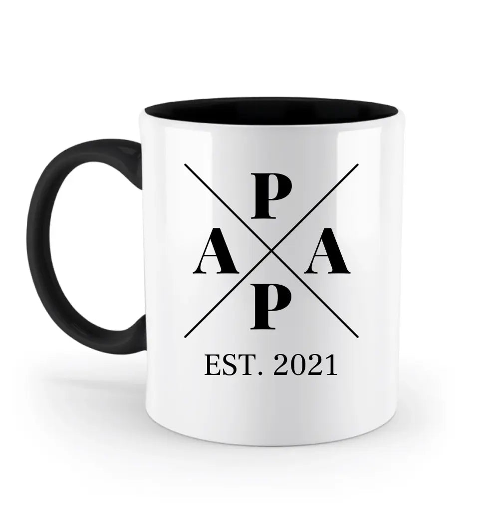 Papa Minimal - Zweifarbige Tasse