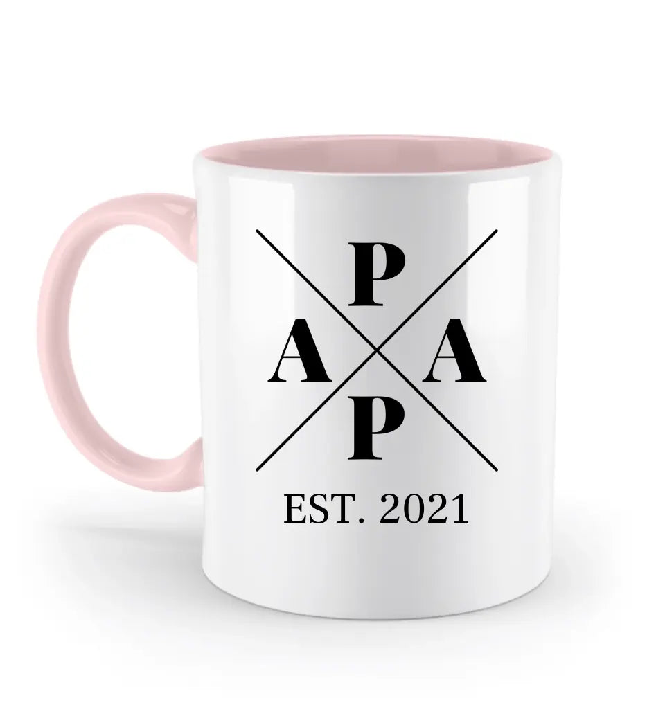 Papa Minimal - Zweifarbige Tasse