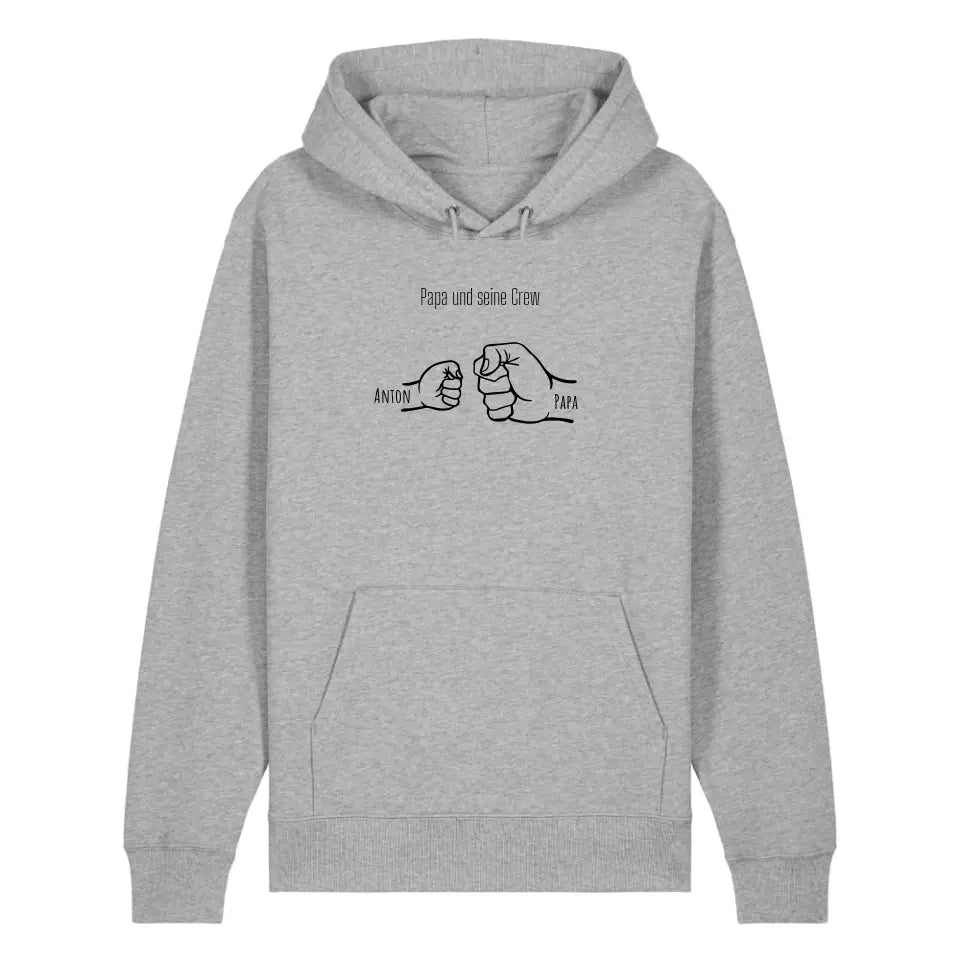 Papa und seine Crew - Bio Unisex Hoodie *personalisierbar*