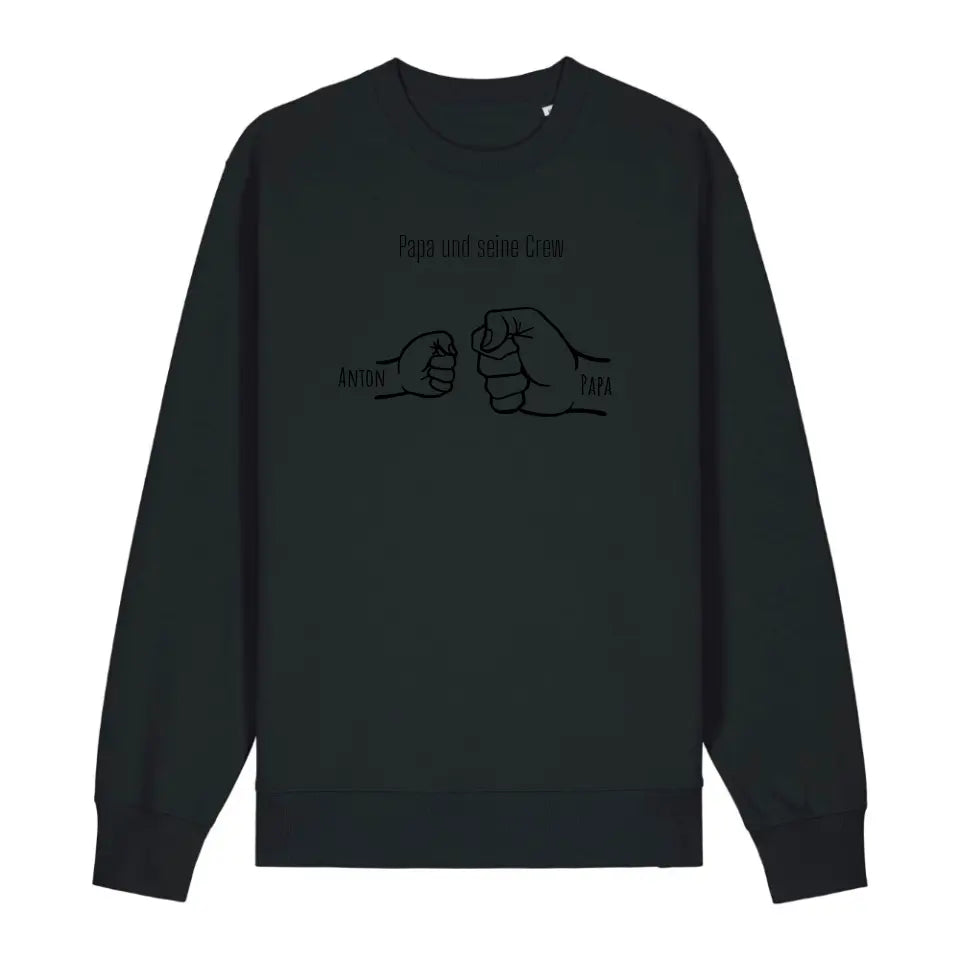 Papa und seine Crew - Bio Unisex Sweatshirt *personalisierbar* Changer Sweatshirt 2.0 ST ST Black