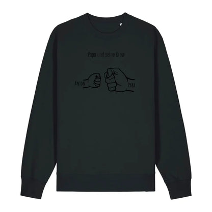 Papa und seine Crew - Bio Unisex Sweatshirt *personalisierbar* Changer Sweatshirt 2.0 ST ST Black