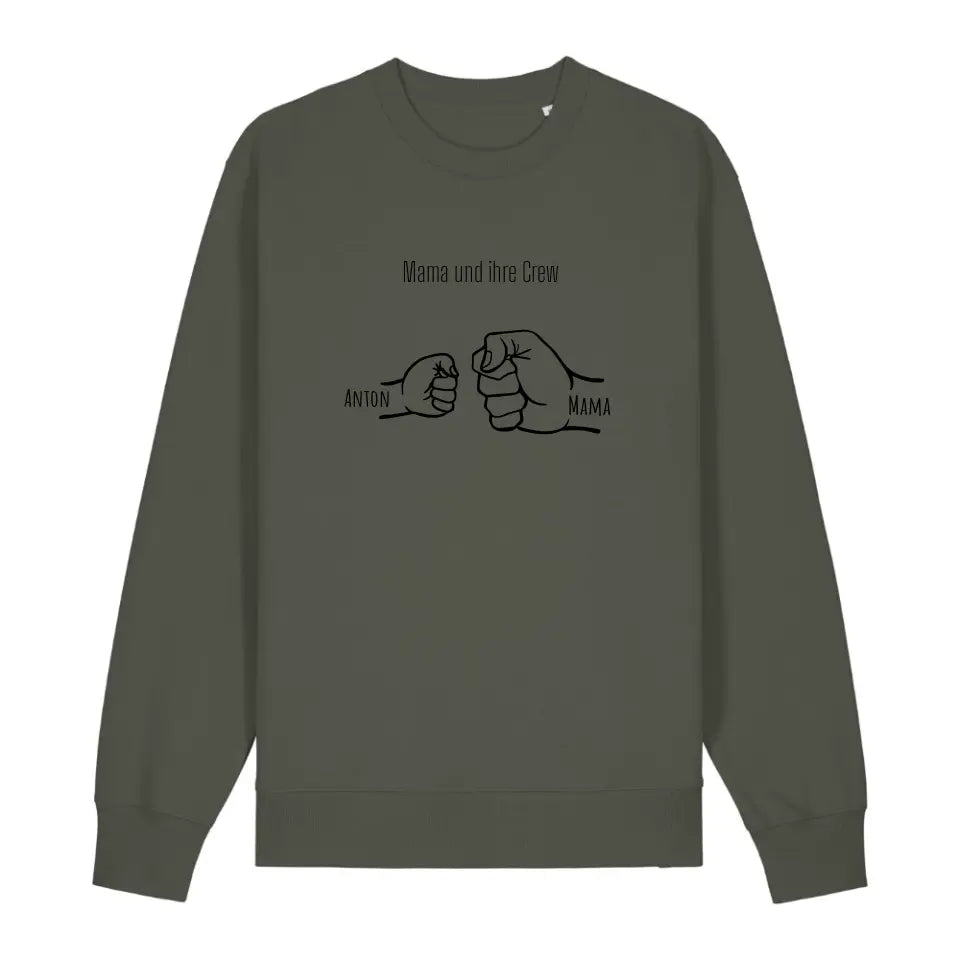 Mama und ihre Crew - Bio Unisex Sweatshirt *personalisierbar* Changer Sweatshirt 2.0 ST ST Khaki