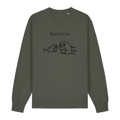 Mama und ihre Crew - Bio Unisex Sweatshirt *personalisierbar* Changer Sweatshirt 2.0 ST ST Khaki