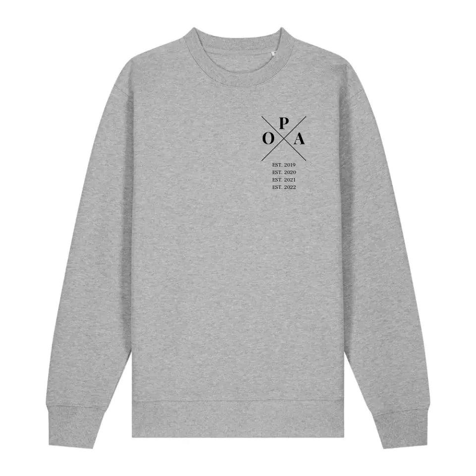 Opa Minimal - Bio Unisex Sweatshirt *personalisierbar*