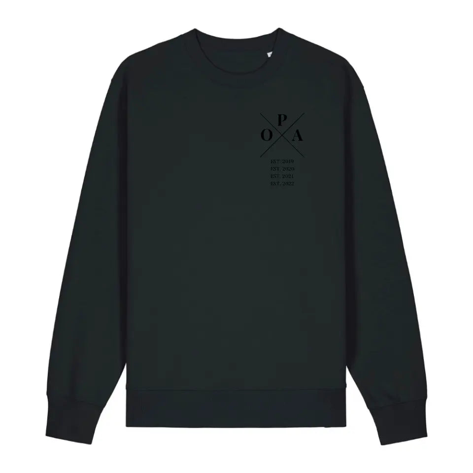 Opa Minimal - Bio Unisex Sweatshirt *personalisierbar* Changer Sweatshirt 2.0 ST ST Black