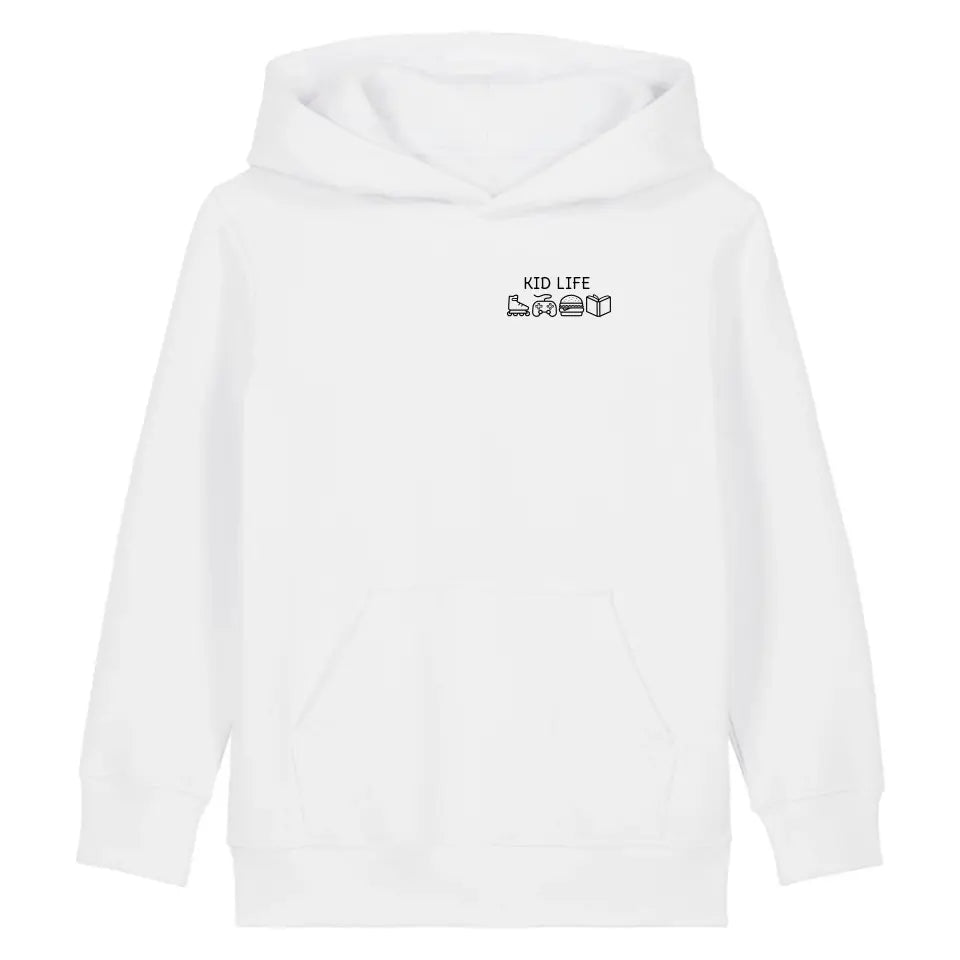 Kid Life Symbole - Bio Kinder Hoodie *personalisierbar* Mini Cruiser Hoodie 2.0 ST ST White