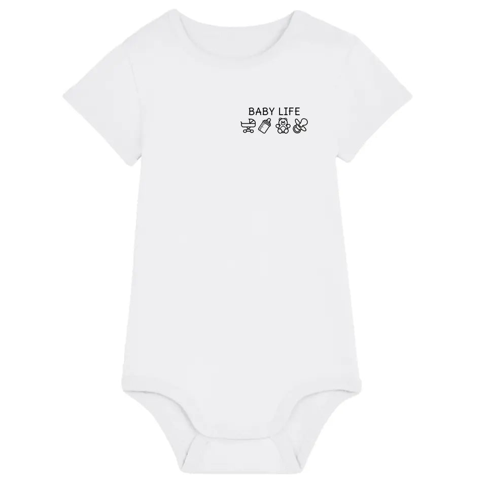 Baby Life Symbole - Bio Baby Body *personalisierbar* Baby Body ST ST White