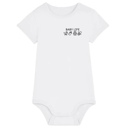 Baby Life Symbole - Bio Baby Body *personalisierbar* Baby Body ST ST White