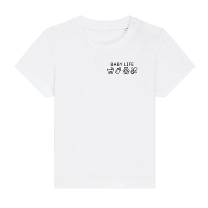 Baby Life Symbole - Bio Baby Shirt *personalisierbar* Baby Creator T-Shirt ST ST NEU White